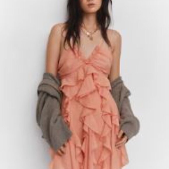 Mango Lyocell ruffle dress - Picture 5 of 8